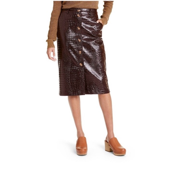 Rachel Comey 6 Size Women Faux Leather Textured Pencil Skirts - Picture 3 of 11